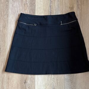 Athleta Black Mini Skirt with Zipper Accents